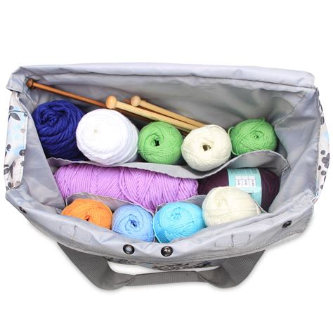 Teamoy Knitting Bag, Travel Yarn Storage Tote Organizer for .